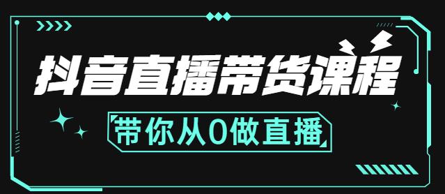 抖音直播带货课程：带你从0开始，学习主播、运营、中控分别要做什么网创吧-网创项目资源站-副业项目-创业项目-搞钱项目八百网赚