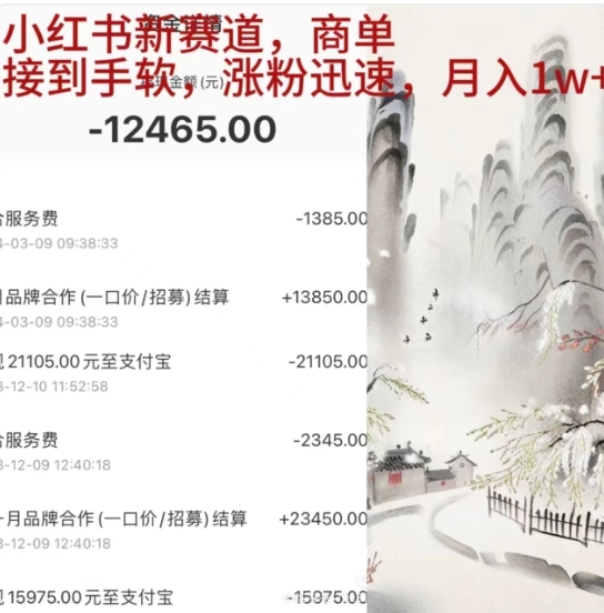 小红书新赛道，商单接到手软，涨粉迅速，一个月1w+网创吧-网创项目资源站-副业项目-创业项目-搞钱项目八百网赚