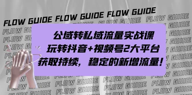 公域转私域流量实战课，玩转抖音+视频号2大平台，获取持续，稳定的新增流量网创吧-网创项目资源站-副业项目-创业项目-搞钱项目八百网赚