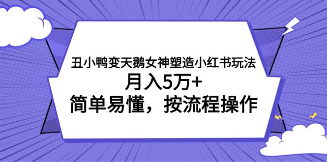 丑小鸭变天鹅女神塑造小红书玩法，月入5万+，简单易懂，按流程操作网创吧-网创项目资源站-副业项目-创业项目-搞钱项目八百网赚