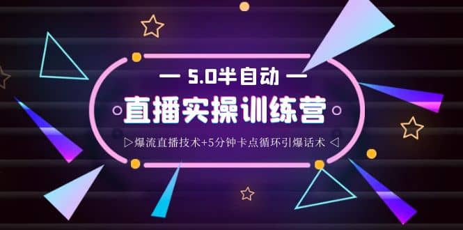 蚂蚁·5.0半自动直播2345打法，半自动爆流直播技术+5分钟卡点循环引爆话术网创吧-网创项目资源站-副业项目-创业项目-搞钱项目八百网赚