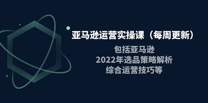 亚马逊运营实操课（每周更新）包括亚马逊2022选品策略解析，综合运营技巧等网创吧-网创项目资源站-副业项目-创业项目-搞钱项目八百网赚