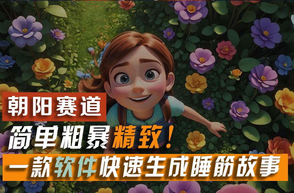 利用一款软件5分钟一条爆款睡前故事，简单粗暴精致！小白月入2w+网创吧-网创项目资源站-副业项目-创业项目-搞钱项目八百网赚
