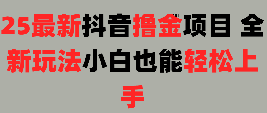 25最新抖音直播撸金项目，小白也能轻松上手！网创吧-网创项目资源站-副业项目-创业项目-搞钱项目八百网赚