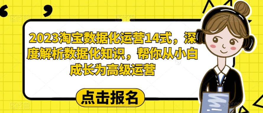 2023淘宝数据化-运营 14式，深度解析数据化知识，帮你从小白成长为高级运营网创吧-网创项目资源站-副业项目-创业项目-搞钱项目八百网赚