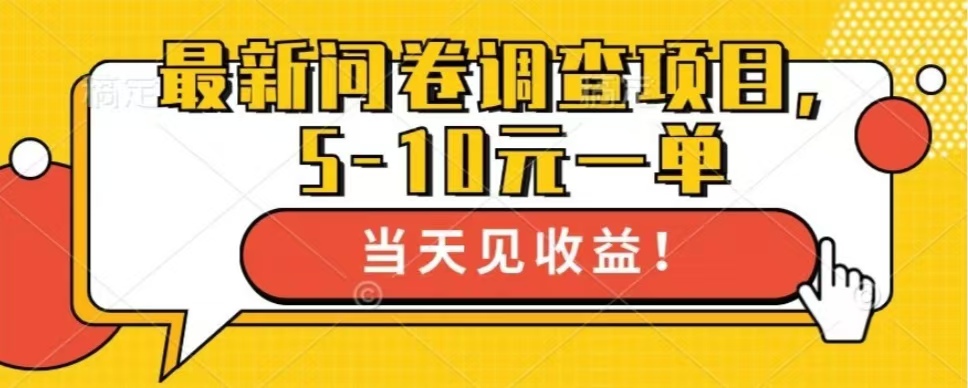 最新问卷调查项目，共12个平台，单日零撸100＋网创吧-网创项目资源站-副业项目-创业项目-搞钱项目八百网赚