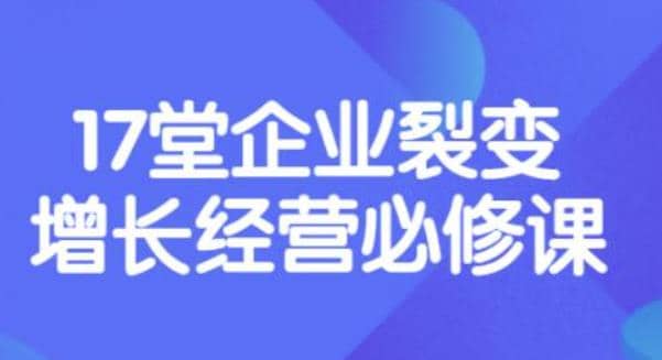 《盈利增长17堂必修课》企业裂变增长的经营智慧，带你了解增长的本质网创吧-网创项目资源站-副业项目-创业项目-搞钱项目八百网赚