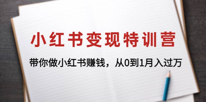 小红书变现特训营：带你做小红书项目网创吧-网创项目资源站-副业项目-创业项目-搞钱项目八百网赚