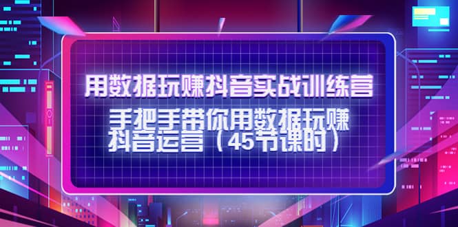 用数据玩赚抖音实战训练营：手把手带你用数据玩赚抖音运营（45节课时）网创吧-网创项目资源站-副业项目-创业项目-搞钱项目八百网赚