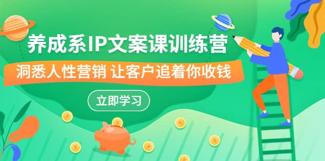 养成系-IP文案课训练营，文案心法的天花板 洞悉人性营销 让客户追着你收钱网创吧-网创项目资源站-副业项目-创业项目-搞钱项目八百网赚