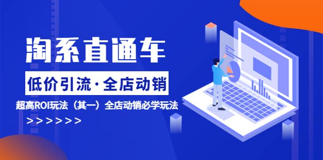 淘系直通车《低价·引流 全店·动销》超高ROI玩法（其一）全店动销必学玩法网创吧-网创项目资源站-副业项目-创业项目-搞钱项目八百网赚