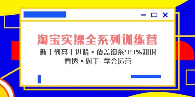 淘宝实操全系列训练营 新手到高手进阶·覆盖·99%知识 看透·对手 学会运营网创吧-网创项目资源站-副业项目-创业项目-搞钱项目八百网赚