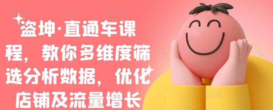 盗坤·直通车课程，教你多维度筛选分析数据，优化店铺及流量增长网创吧-网创项目资源站-副业项目-创业项目-搞钱项目八百网赚