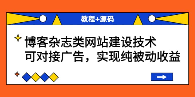 博客杂志类网站建设技术，可对接广告，实现纯被动收益（教程+源码）网创吧-网创项目资源站-副业项目-创业项目-搞钱项目八百网赚