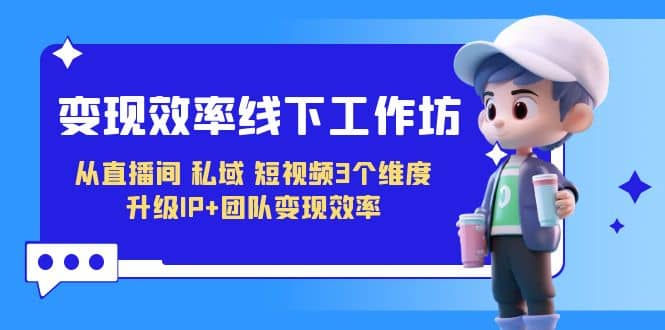 变现-效率线下工作坊，从直播间、私域、短视频3个维度 升级IP+团队变现效率网创吧-网创项目资源站-副业项目-创业项目-搞钱项目八百网赚