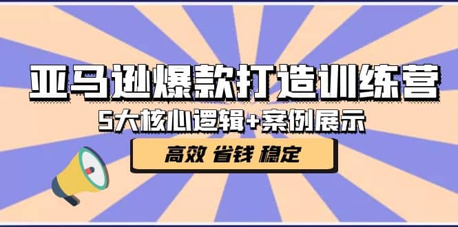亚马逊爆款打造训练营：5大核心逻辑+案例展示 打造爆款链接 高效 省钱 稳定网创吧-网创项目资源站-副业项目-创业项目-搞钱项目八百网赚