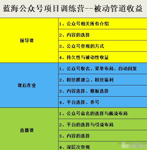 米辣微课·蓝海公众号项目训练营，手把手教你实操运营公众号和小程序变现网创吧-网创项目资源站-副业项目-创业项目-搞钱项目八百网赚