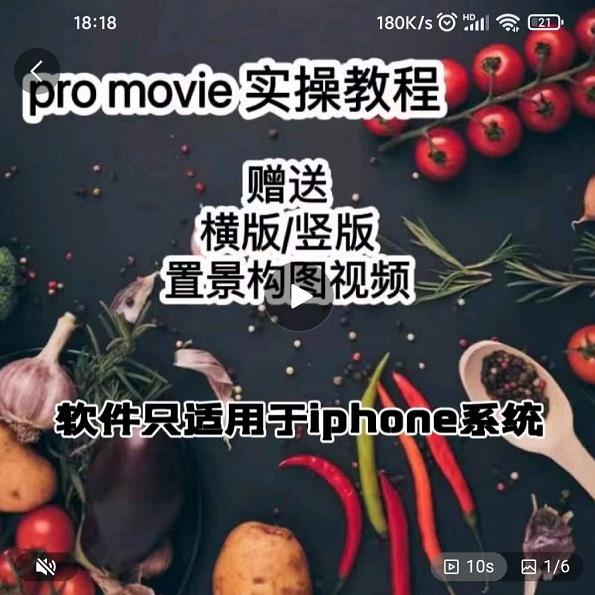漆十二美食摄影，25​节promovie实操高手课节网创吧-网创项目资源站-副业项目-创业项目-搞钱项目八百网赚