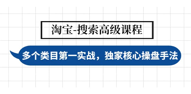 淘宝-搜索高级课程：多个类目第一实战，独家核心操盘手法网创吧-网创项目资源站-副业项目-创业项目-搞钱项目八百网赚