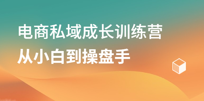 电商私域成长训练营，从小白到操盘手网创吧-网创项目资源站-副业项目-创业项目-搞钱项目八百网赚