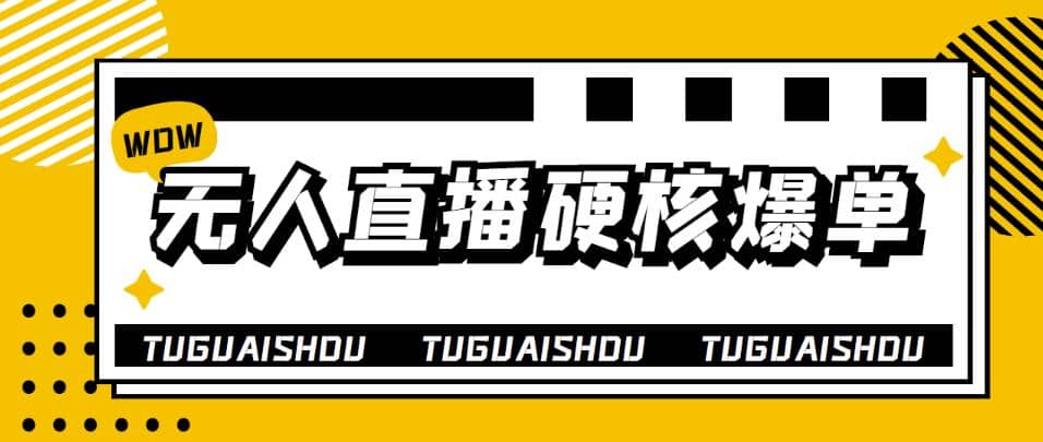 大飞无人直播硬核爆单技术，轻松玩转无人直播网创吧-网创项目资源站-副业项目-创业项目-搞钱项目八百网赚