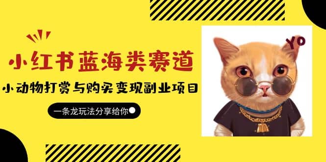 小红书蓝海类赛道：小动物打赏与购买变现副业项目，一条龙玩法分享给你网创吧-网创项目资源站-副业项目-创业项目-搞钱项目八百网赚