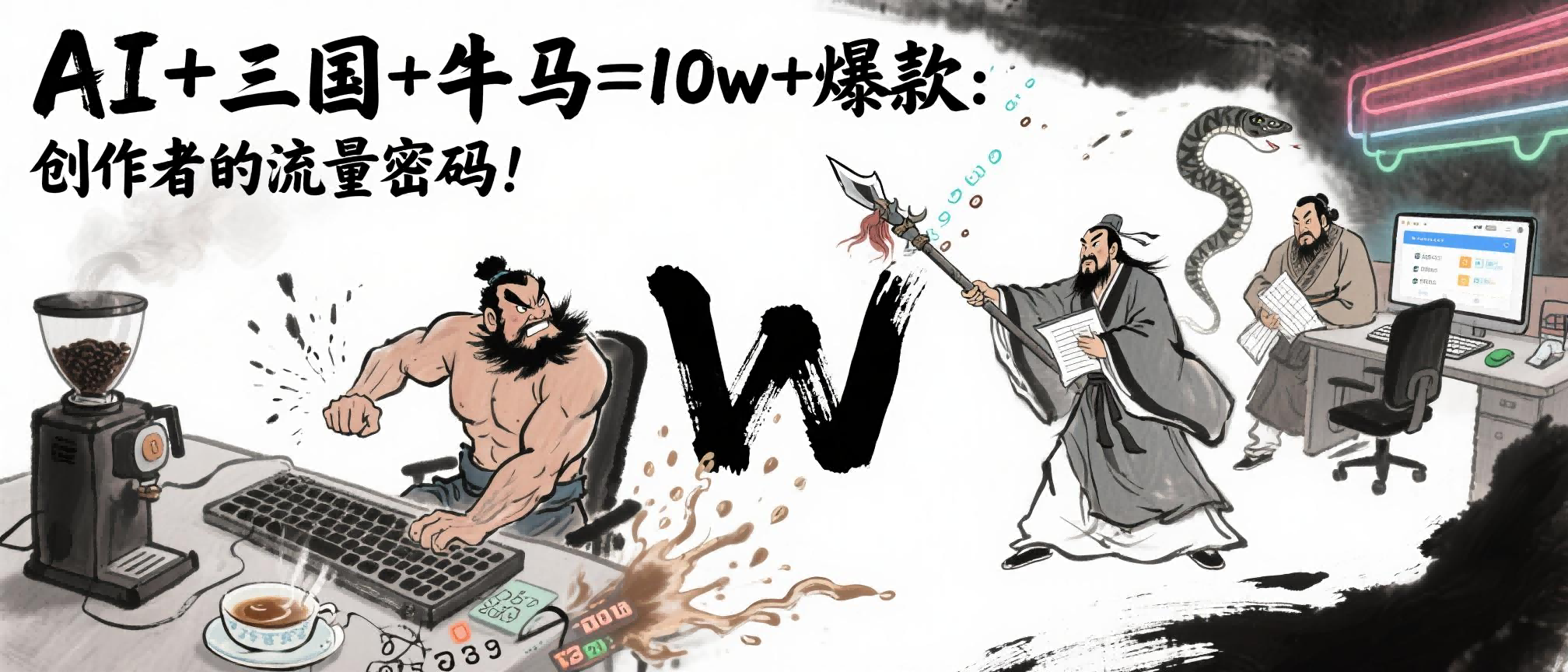 AI+三国+牛马=10w+爆款：创作者的流量密码！网创吧-网创项目资源站-副业项目-创业项目-搞钱项目八百网赚