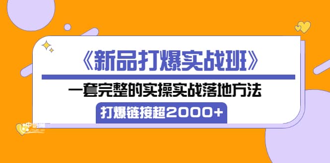 《新品打爆实战班》一套完整的实操实战落地方法，打爆链接超2000+（38节课)网创吧-网创项目资源站-副业项目-创业项目-搞钱项目八百网赚