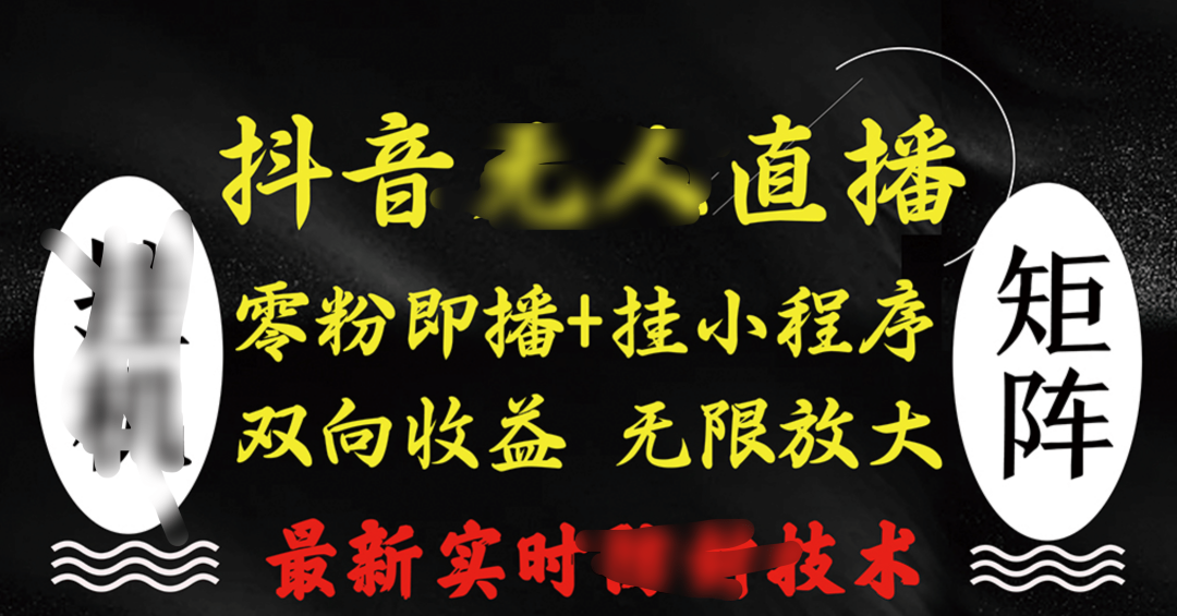 抖音无人直播最新独家玩法，小雪花+撸音浪双向收益，可矩阵放大网创吧-网创项目资源站-副业项目-创业项目-搞钱项目八百网赚