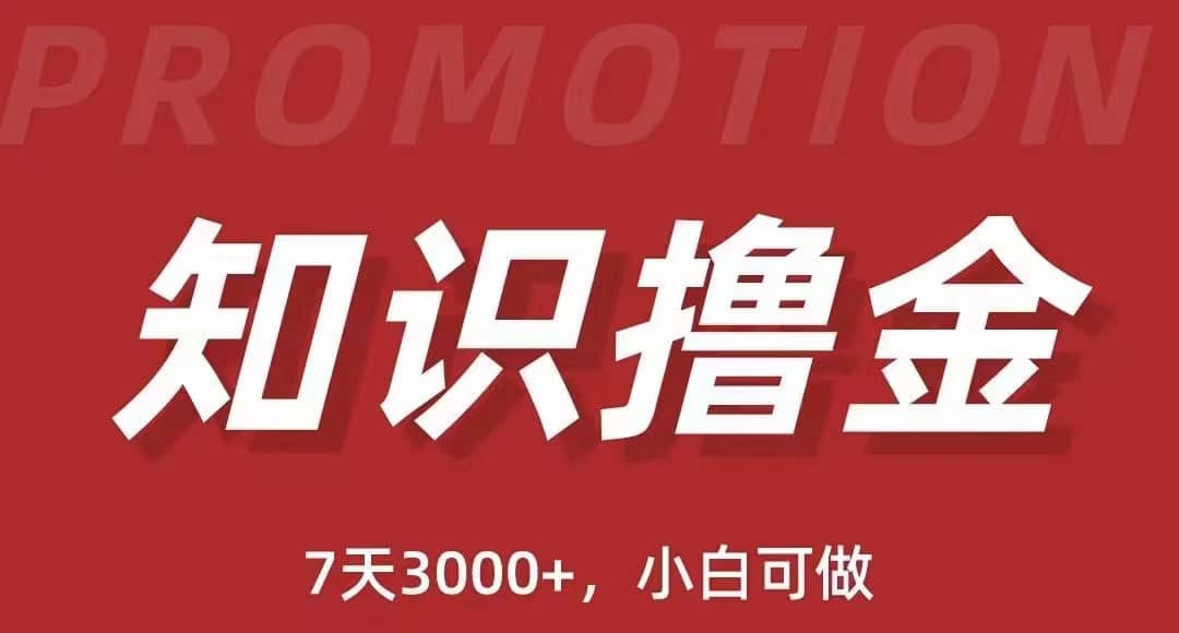 抖音知识撸金项目：执行力强当天见收益(教程+资料)网创吧-网创项目资源站-副业项目-创业项目-搞钱项目八百网赚