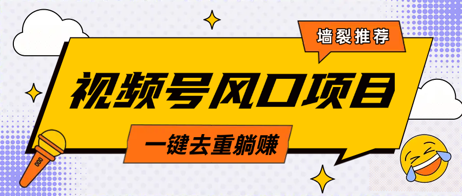 视频号风口蓝海项目，中老年人的流量密码，简单无脑，一键去重，轻松月入过万网创吧-网创项目资源站-副业项目-创业项目-搞钱项目八百网赚