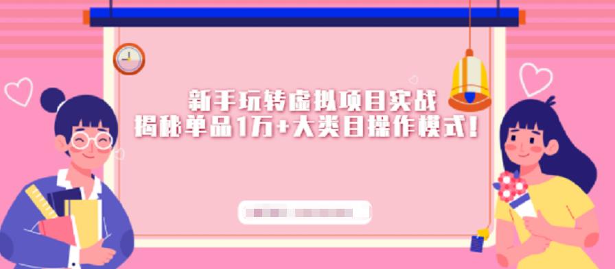 新手玩转虚拟项目实战，揭秘单品1万+大类目操作模式【视频课程】网创吧-网创项目资源站-副业项目-创业项目-搞钱项目八百网赚
