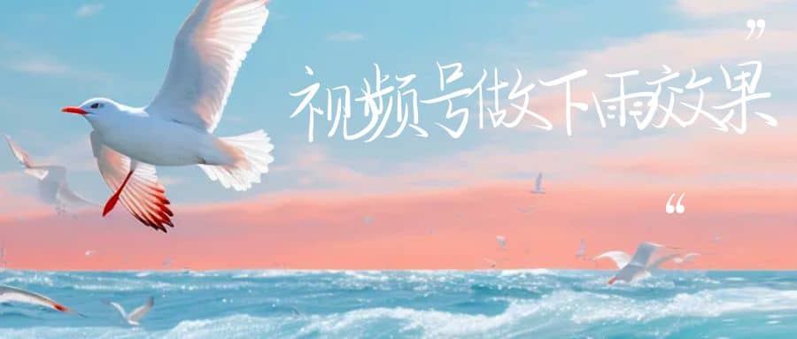 视频号做下雨视频一个账号一周涨粉10W+年入100w网创吧-网创项目资源站-副业项目-创业项目-搞钱项目八百网赚