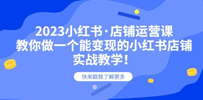 2023小红书·店铺运营课，教你做一个能变现的小红书店铺，20节-实战教学网创吧-网创项目资源站-副业项目-创业项目-搞钱项目八百网赚