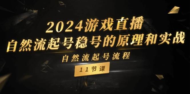 2024游戏直播-自然流起号稳号的原理和实战，自然流起号流程（11节）网创吧-网创项目资源站-副业项目-创业项目-搞钱项目八百网赚