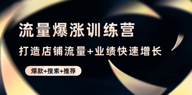 流量爆涨训练营：打造店铺流量+业绩快速增长 (爆款+搜索+推荐)网创吧-网创项目资源站-副业项目-创业项目-搞钱项目八百网赚