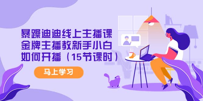 暴躁迪迪线上主播课，金牌主播教新手小白如何开播（15节课时）网创吧-网创项目资源站-副业项目-创业项目-搞钱项目八百网赚