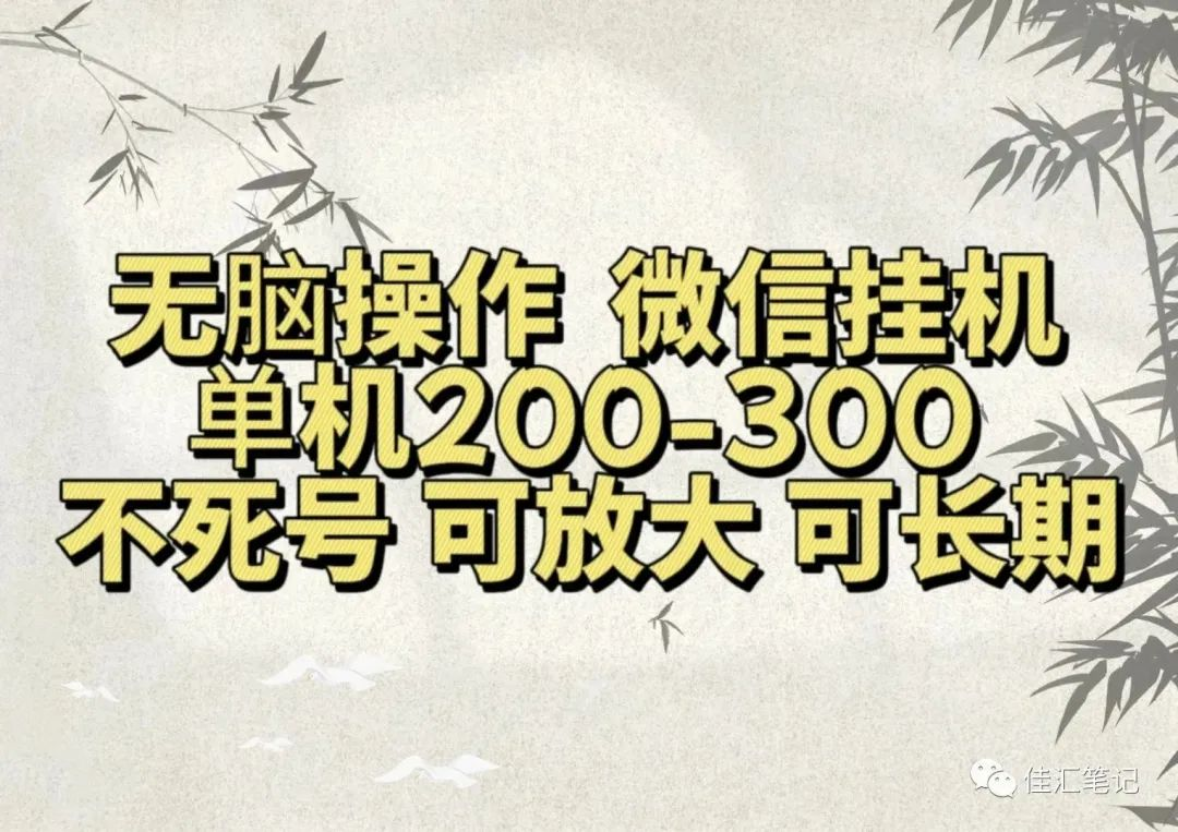 无脑操作微信视频号挂机单机200-300一天，不死号，可放大，工作室实测网创吧-网创项目资源站-副业项目-创业项目-搞钱项目八百网赚