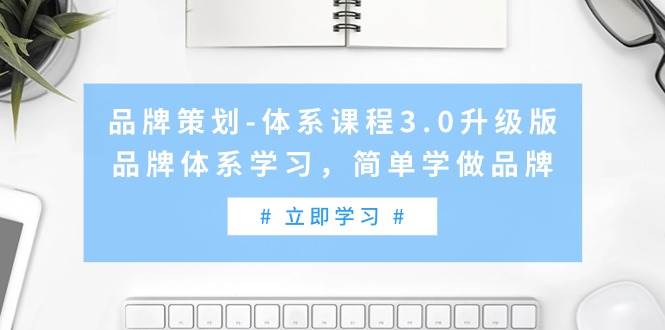 品牌策划-体系课程3.0升级版，品牌体系学习，简单学做品牌（高清无水印）网创吧-网创项目资源站-副业项目-创业项目-搞钱项目八百网赚