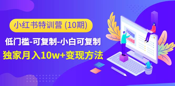 小红书特训营（第10期）低门槛-可复制-小白可复制网创吧-网创项目资源站-副业项目-创业项目-搞钱项目八百网赚