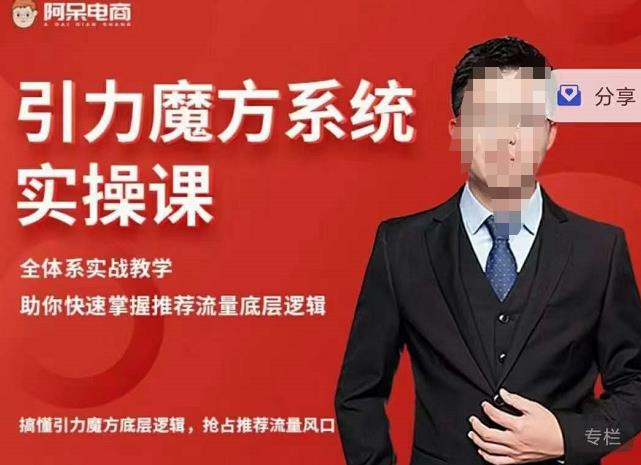阿呆-引力魔方系统实操课，全体系实战教学，助你快速掌握推荐流量底层逻辑网创吧-网创项目资源站-副业项目-创业项目-搞钱项目八百网赚