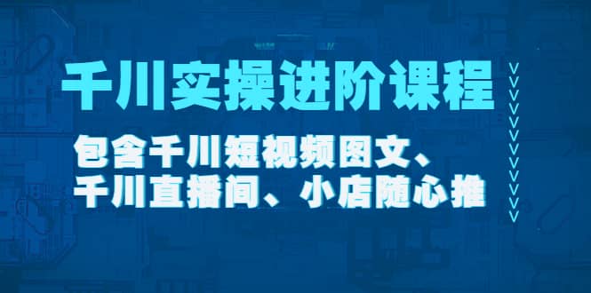 千川实操进阶课程（11月更新）包含千川短视频图文、千川直播间、小店随心推网创吧-网创项目资源站-副业项目-创业项目-搞钱项目八百网赚