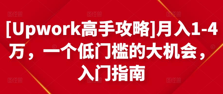 月入1-4万，一个低门槛的大机会，入门指南网创吧-网创项目资源站-副业项目-创业项目-搞钱项目八百网赚