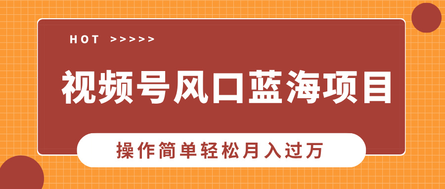 视频号风口蓝海项目，中老年人的流量密码，操作简单轻松月入过万网创吧-网创项目资源站-副业项目-创业项目-搞钱项目八百网赚