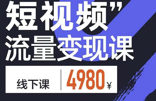 短视频流量变现课，学成即可上路，抓住时代的红利网创吧-网创项目资源站-副业项目-创业项目-搞钱项目八百网赚