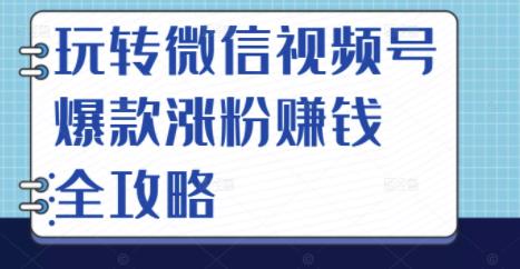 玩转微信视频号爆款涨粉赚钱全攻略，让你快速抓住流量风口，收获红利财富网创吧-网创项目资源站-副业项目-创业项目-搞钱项目八百网赚