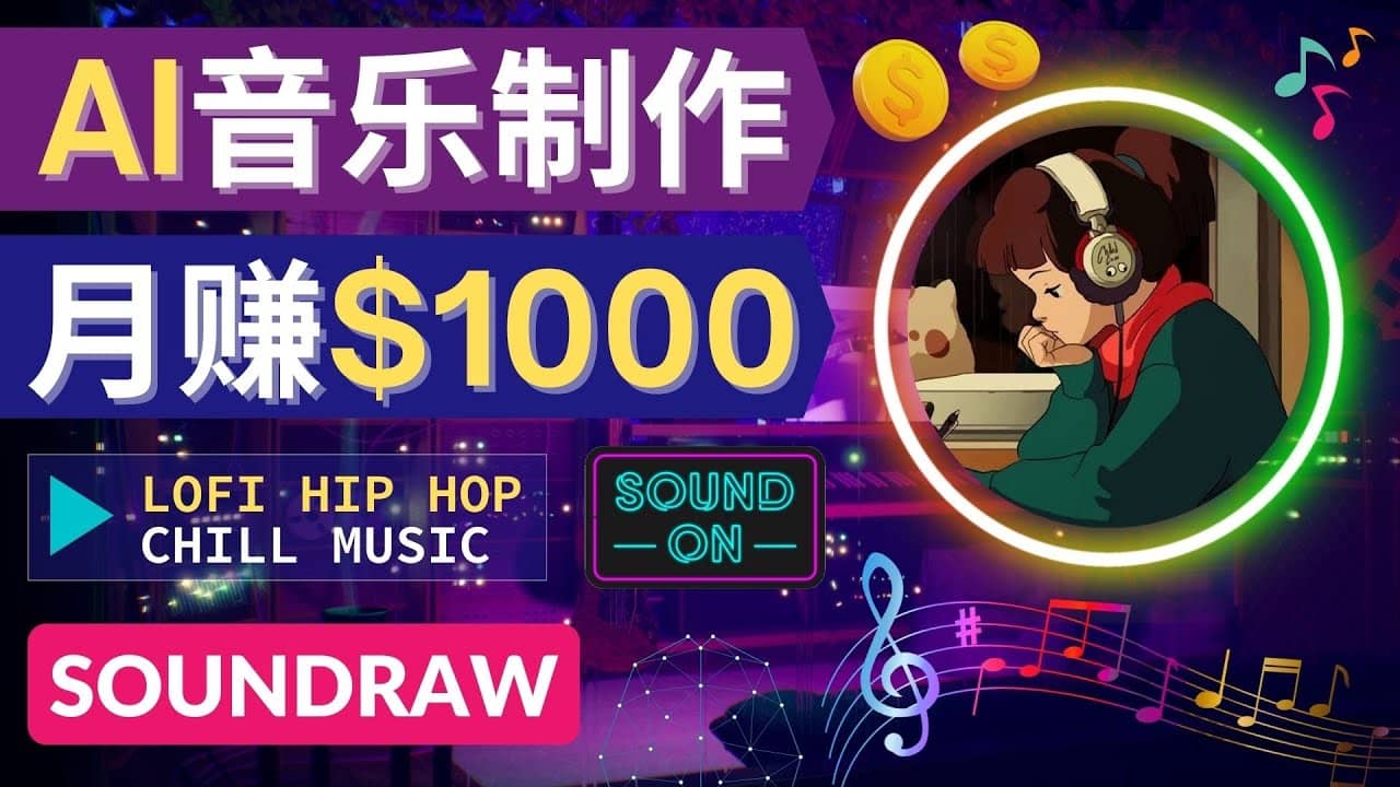 无需任何音乐基础： 使用AI软件制作Lofi Hip Hop Chill Music 月赚1000美元网创吧-网创项目资源站-副业项目-创业项目-搞钱项目八百网赚
