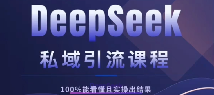 DeepSeek私域引流课程，小白也能看懂，实操必出结果，日引目标客户200+网创吧-网创项目资源站-副业项目-创业项目-搞钱项目八百网赚