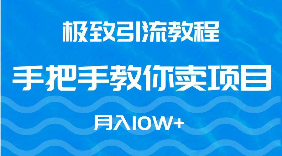 极致引流教程，手把手教你卖项目，月入10W+网创吧-网创项目资源站-副业项目-创业项目-搞钱项目八百网赚