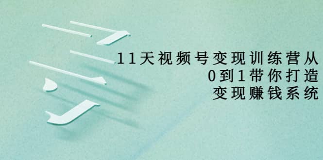 好望角·11天视频号变现训练营，从0到1打造变现赚钱系统（价值398）网创吧-网创项目资源站-副业项目-创业项目-搞钱项目八百网赚